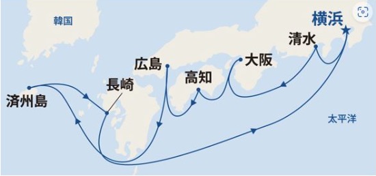 日本発着クルーズ　日程