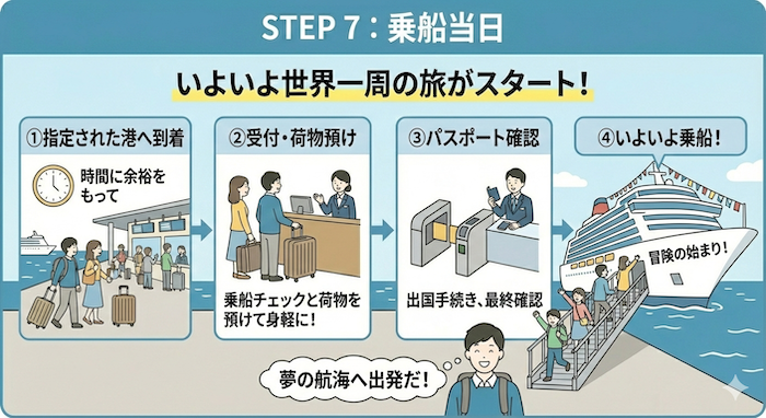 ピースボート　乗船当日