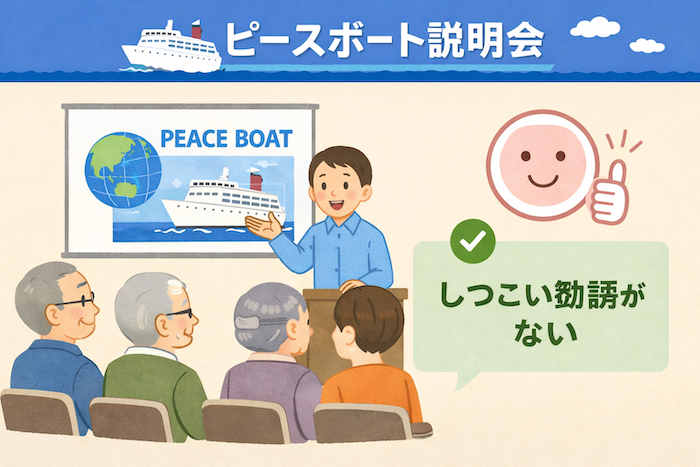 ピースボート　説明会　勧誘